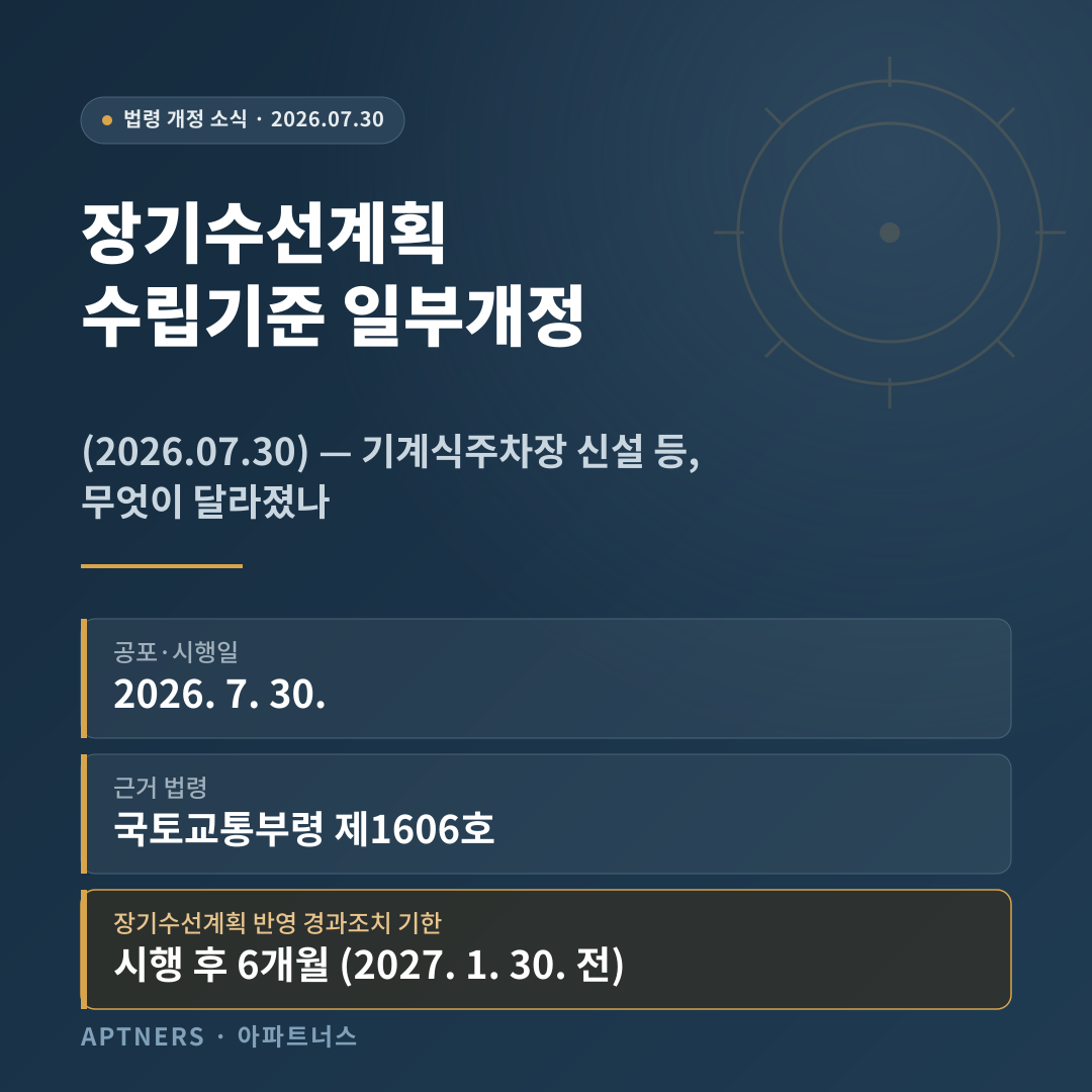 2026년 장기수선계획 수립기준 개정 핵심 내용